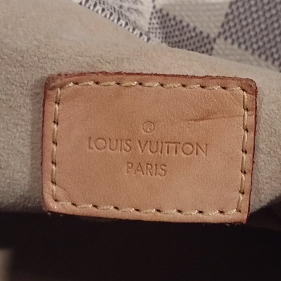 Louis Vuitton Checkered Handbag - Gray and Tan - Picture 6 of 16